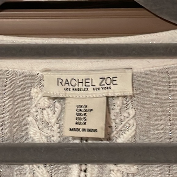 Rachel Zoe 100% Cotton Boho Chic oversized white shirt size S - Picture 2 of 8